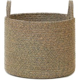 Ocean Home Textile 35x27 cm Siyah Kırçıllı Jüt Halat Sepet