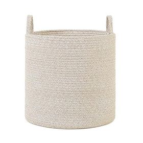 Ocean Home Textile 40x40 cm Bej Kırçıllı Pamuklu Halat Sepet