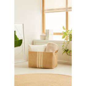Ocean Home Textile 42x31x25 cm Çizgili Jüt Sepet