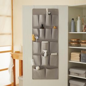 Ocean Home Textile 45x125 cm 16 Gözlü Gri Balıksırtı Kapı Arkası Düzenleyici