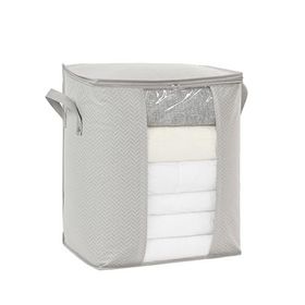 Ocean Home Textile 45x30x50 cm PVC Pencereli Gri Balıksırtı Hurç