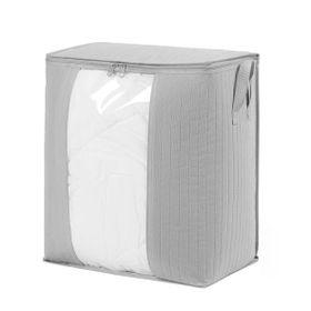 Ocean Home Textile 45x30x50 cm PVC Pencereli Gri Renk Kapitone Hurç
