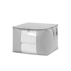 Ocean Home Textile 45x40x30 cm Orta Boy PVC Pencereli Gri Renk Kapitone Hurç