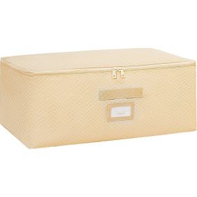 Ocean Home Textile 52x28x21 cm Orta Boy Bej Balıksırtı Hurç