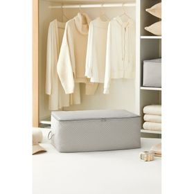 Ocean Home Textile 52x28x21 cm Orta Boy Gri Balıksırtı Hurç