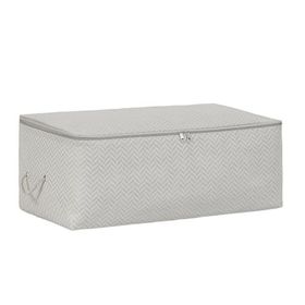 Ocean Home Textile 52x28x21 cm Orta Boy Gri Balıksırtı Hurç