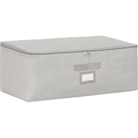 Ocean Home Textile 52x28x21 cm Orta Boy Gri Balıksırtı Hurç