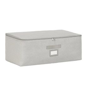Ocean Home Textile 52x28x21 cm Orta Boy Gri Balıksırtı Hurç
