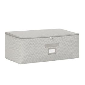 Ocean Home Textile 52x28x21 cm Orta Boy Gri Balıksırtı Hurç