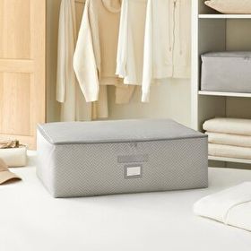 Ocean Home Textile 62x46x22 cm Büyük Boy Gri Balıksırtı Baza Altı Hurç