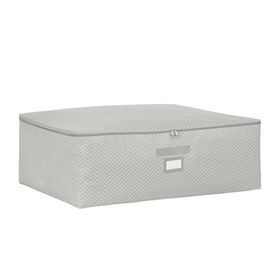 Ocean Home Textile 62x46x22 cm Büyük Boy Gri Balıksırtı Baza Altı Hurç