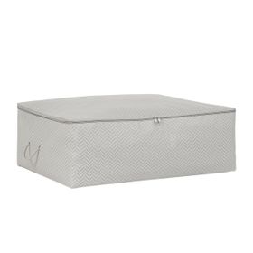 Ocean Home Textile 62x46x22 cm Büyük Boy Gri Balıksırtı Baza Altı Hurç
