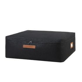 Ocean Home Textile 62x46x22 cm Büyük Boy Siyah Renk Jüt Baza Altı Hurç