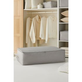 Ocean Home Textile 74x46x22 cm Mega Boy Gri Balıksırtı Baza Altı Hurç