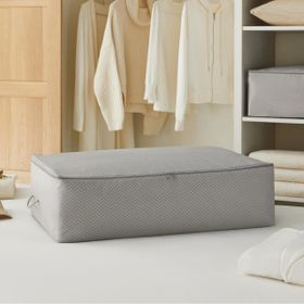Ocean Home Textile 74x46x22 cm Mega Boy Gri Balıksırtı Baza Altı Hurç