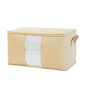 Ocean Home Textile 75x40x40 cm Mega Boy PVC Pencereli Bej Balıksırtı Hurç