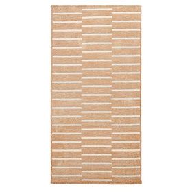 Ocean Home Textile 80x150 cm Bej Renk Çizgi Desenli Şönil Halı Kilim
