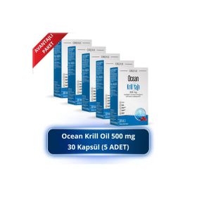 Ocean Krill Oil Omega-3 500 mg 5x30 Kapsül Balık Yağı