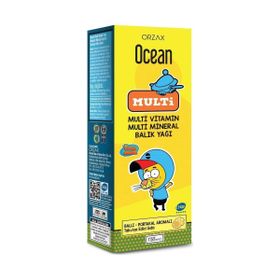 Ocean Multi Kral Şakir Vitamin Mineral Ballı Portakal Aromalı 150 ml Balık Yağı