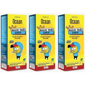 Ocean Omega 3 Karışık Meyve Aromalı 3x150 ml Şurup Balık Yağı