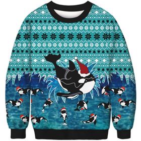 Ocean Plus B0CPJ67C94 Erkek Noel balinaları tişört