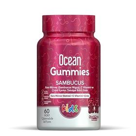 Ocean Smart Gummies Sambucus Elma Sulu 64 Çiğnenebilir Jel Form