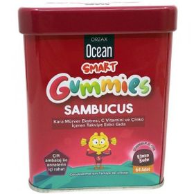Ocean Smart Gummies Sambucus Elma Sulu 64 Çiğnenebilir Jel Form