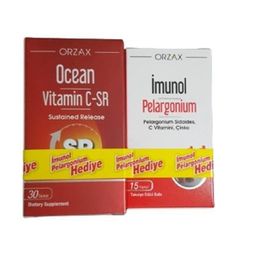 Ocean Vitamin C-SR 30 Tablet + Orzax İmunol Pelargonium 15 Kapsül