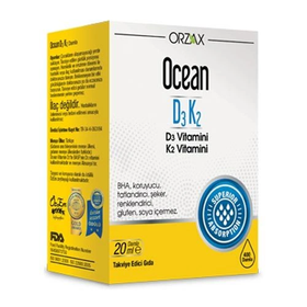 Ocean Vitamin D3K2 4x20 ml Damla