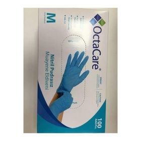 OctaCare Medium 100'lü Mavi Nitril Eldiven