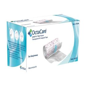 OctaCare Şeffaf PU 5 m x 10 cm Tıbbi Su Geçirmez Flaster