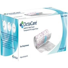 OctaCare Şeffaf PU 5 m x 10 cm Tıbbi Su Geçirmez Flaster