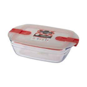 Ocuisine Beyaz Dikdörtgen Cam 23x15 cm Saklama Kabı