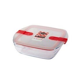 Ocuisine Beyaz Dikdörtgen Cam 25x22 cm Saklama Kabı