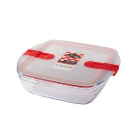 Ocuisine Beyaz Dikdörtgen Cam 25x22 cm Saklama Kabı