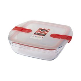 Ocuisine Beyaz Dikdörtgen Cam 25x22 cm Saklama Kabı