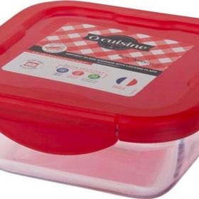 Ocuisine Kırmızı Kare Cam 16x16 cm Saklama Kabı