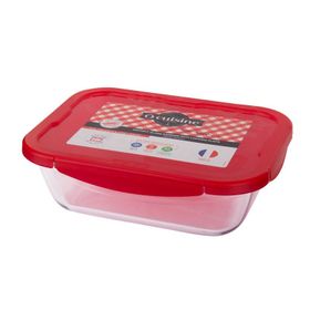 Ocuisine Kırmızı Kare Cam 23x30 cm Saklama Kabı