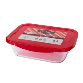 Ocuisine Kırmızı Kare Cam 23x30 cm Saklama Kabı