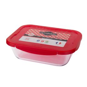 Ocuisine Kırmızı Kare Cam 23x30 cm Saklama Kabı
