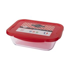 Ocuisine Kırmızı Kare Cam 23x30 cm Saklama Kabı