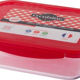 Ocuisine Kırmızı Kare Cam 23x30 cm Saklama Kabı