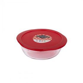 Ocuisine Kırmızı Yuvarlak Cam 20 cm Saklama Kabı