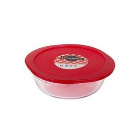 Ocuisine Kırmızı Yuvarlak Cam 26x23 cm Saklama Kabı