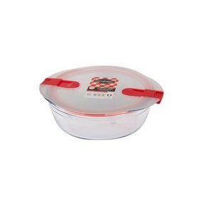 Ocuisine Kırmızı Yuvarlak Cam 26x23 cm Saklama Kabı
