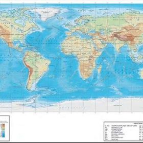 Odak 35x50 Dünya Siyasi Fiziki Haritası