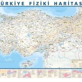 Odak 50x70 Türkiye Siyasi ve Fiziki Haritası