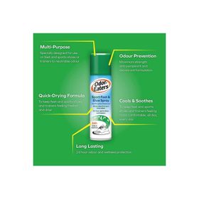 Odor Eaters Sport Foot and Shoe 150 ml Kötü Kokuları ve Nemi Önlemeye Yardımcı Sprey