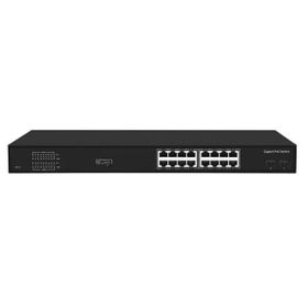 ODS 08ODS-16P2U2S-200 16 Port 200W Full PoE 2X SFP Yönetilemez Switch
