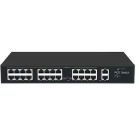 ODS 08ODS-24P2U-300 24 Port 300 W Full PoE 10-100 2X Uplink Yönetilemez Switch